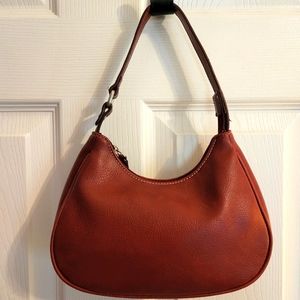 Vintage Red Leather Tommy Hilfiger Shoulderbag